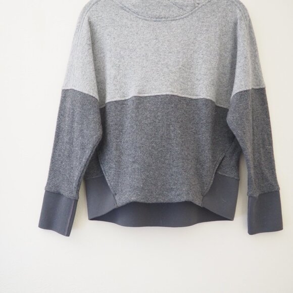 Prana Paskal Colorblock Gray Hooded Sweatshirt Sweater sz S - Picture 5 of 7